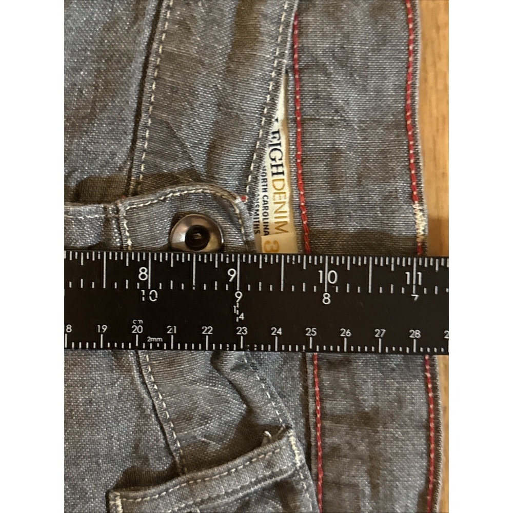 Raleigh Denim Martin Selvedge Denim Jeans Men's Gray 30x33.5 Button Fly EUC - Picture 4 of 12